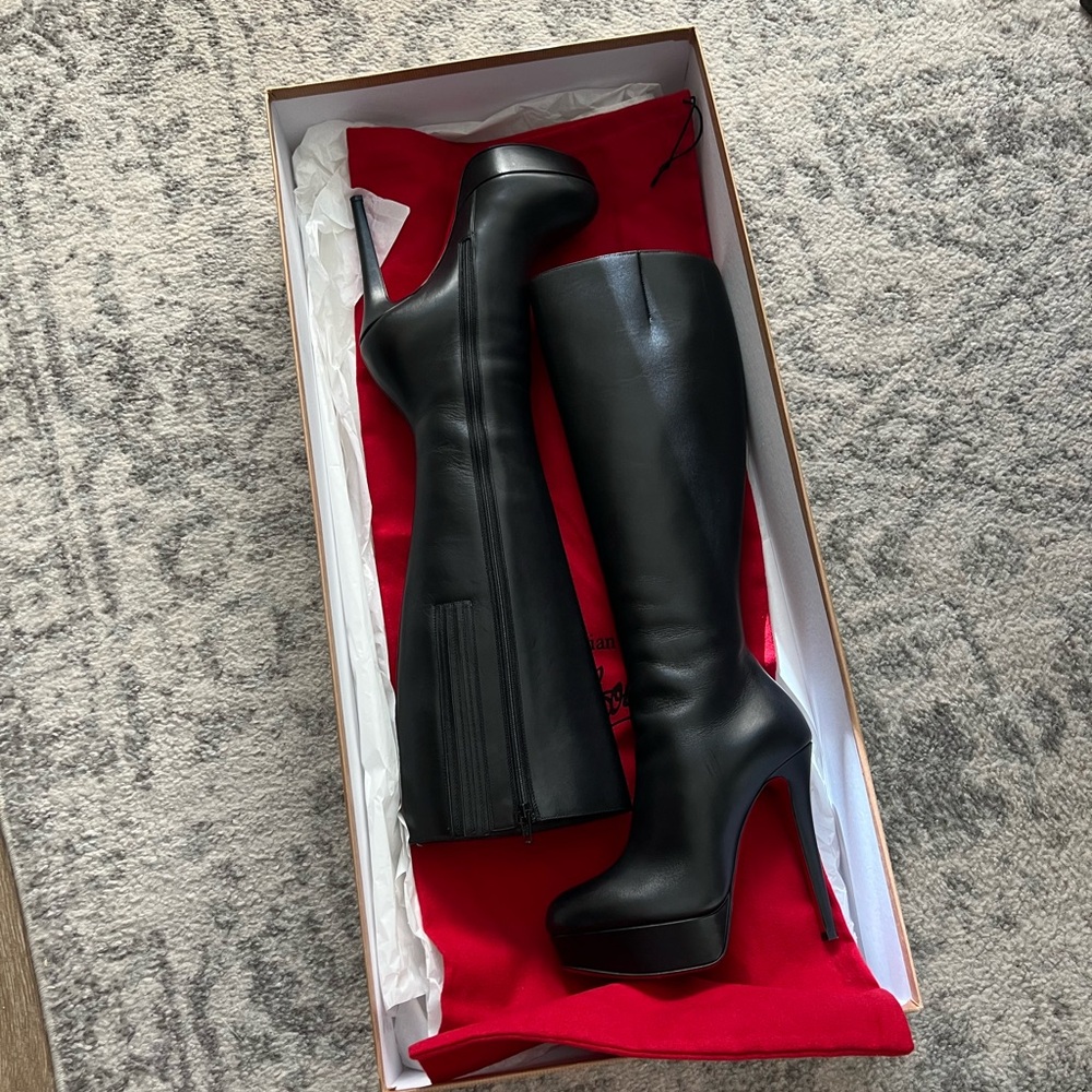 Christian Louboutin Bianca Botta 140 calf, black boots, size 37